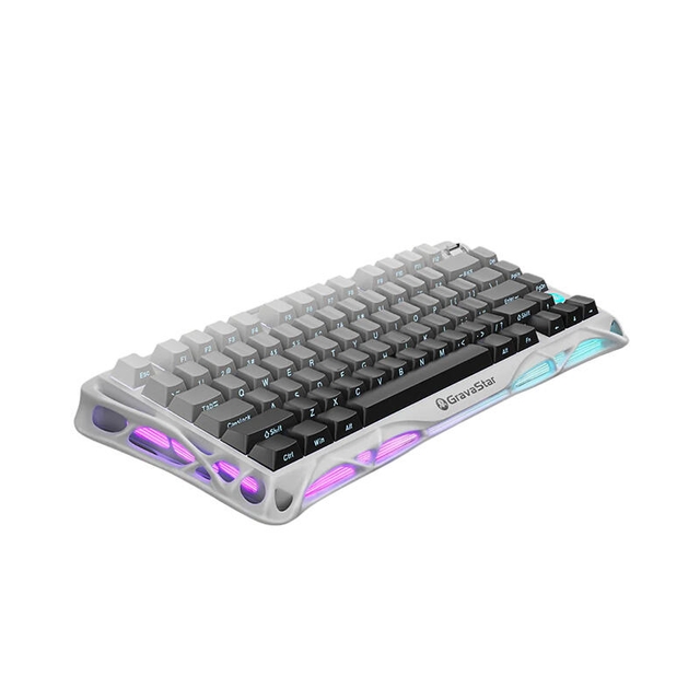 GravaStar Gaming Keyboard Mercury K1 75% Wireless Mechanical Gradient White