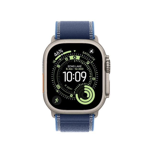 Apple Watch Ultra 3 49mm Titanium Case With Blue/Bright Blue Trail Loop MEWR4 S/M