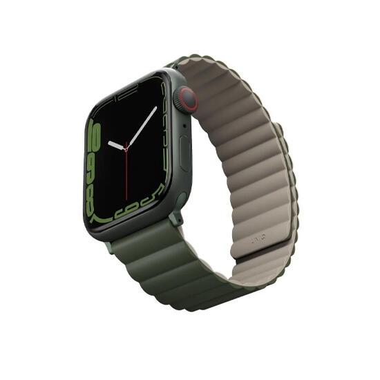 Uniq Revix Reversible Magnetic Apple Watch Strap 49/45/44/42Mm Green/Taupe