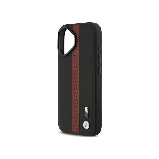 BMW HC M Magsafe PU Perforated Stripe Logo Iphone 17 BMHMP17S25PCPSKR Red