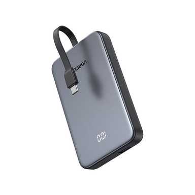 Ugreen 10000mAh 20W Power Bank with Built-in Cable 75161B Grey