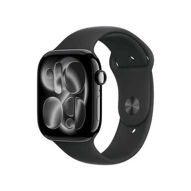 Apple Watch Series 11 GPS 46mm Jet Black Aluminium Case With Black Sport Band MEUW4 S/M