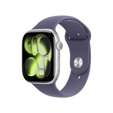 Apple Watch Series 11 GPS 46mm Silver Aluminium Case With Purple Fog Sport Band MEVA4 M/L