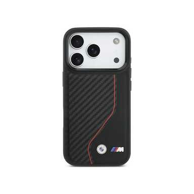 BMW HC M Magsafe PU Carbon Line & Logo Iphone 17 Pro BMHMP17L25PCCSCKR Red
