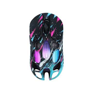 GravaStar Gaming Mouse Special Edition Mercury X Pro Wireless 8K Dongle Neon Graffiti