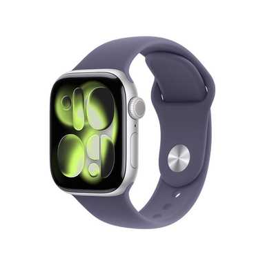 Apple Watch Series 11 GPS 42mm Silver Aluminium Case With Purple Fog Sport Band MEU64 S/M