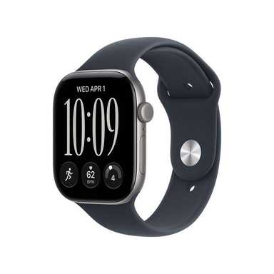 Apple Watch Series 12 GPS 46mm Space Grey Aluminium Case with Navy Blue Sport Band MJEJ4 M/L