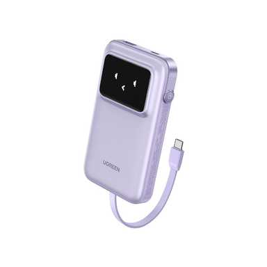 Ugreen Uno 10000mAh USB Type-C Power Bank With Built In Cable 35604B Purple