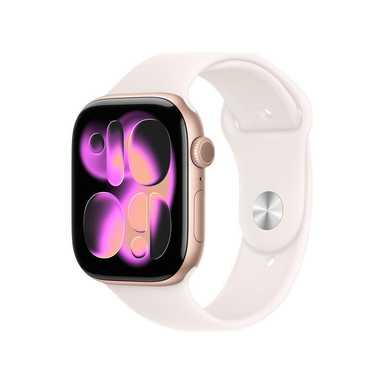 Apple Watch Series 11 GPS 46mm Rose Gold Aluminium Case With Light Blush SB MEV74 M/L