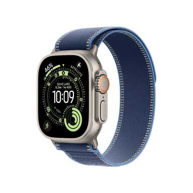 Apple Watch Ultra 3 49mm Titanium Case With Blue/Bright Blue Trail Loop MEWR4 S/M