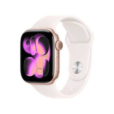 Apple Watch Series 11 GPS 42mm Rose Gold Aluminium Case With Light Blush SB MEU04 S/M
