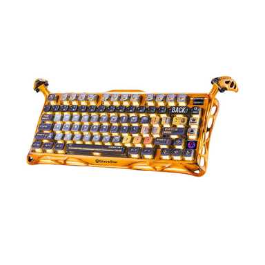GravaStar Gaming Keyboard Special Edition Mercury K1 Pro 75% Wireless Mechanical Battle Worn Yellow