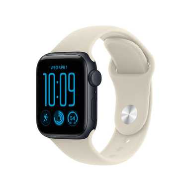 Apple Watch SE 3 GPS 40mm Midnight Aluminium Case With Sand Sport Band MJKY4 S/M