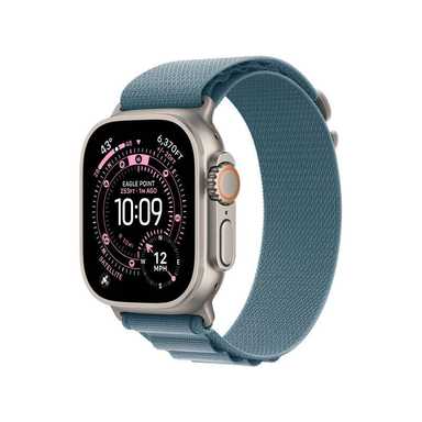 Apple Watch Ultra 3 49mm Natural Titanium Case With Light Blue Alpine Loop MEWK4 S