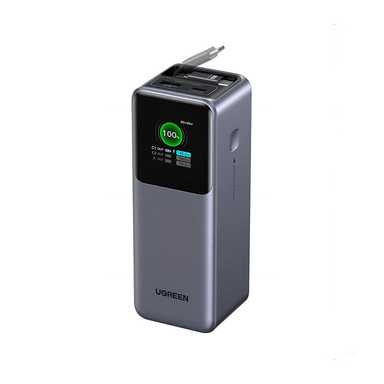 Ugreen Nexode 20000mAh Type-C USB Power Bank With Retractable Cable 95670B Grey
