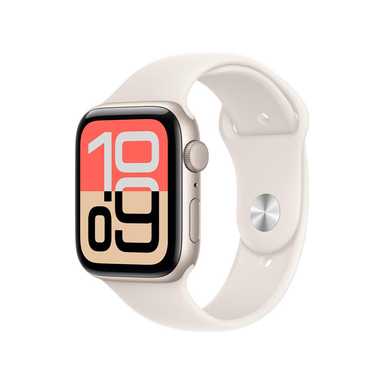 Apple Watch SE 3 GPS 44mm Starlight Aluminium Case With Starlight Sport Band MEHG4 S/M