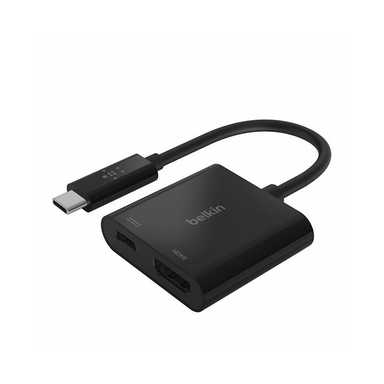 Belkin USB-C to HDMI adapter with up to 60W of Power Delivery AVC002btBK Black