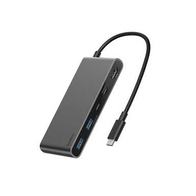 Belkin 7-Port USB-C Hub with Dual USB-C Ports AVC023hqSGY Grey