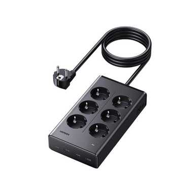 Ugreen 6 Socket USB Type-C 1.5m 75141 Black
