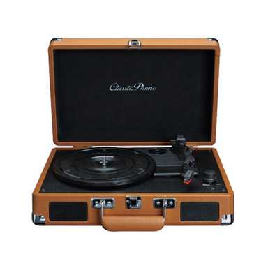 Lenco TT-10  Suitcase Record Player with speakers Brown