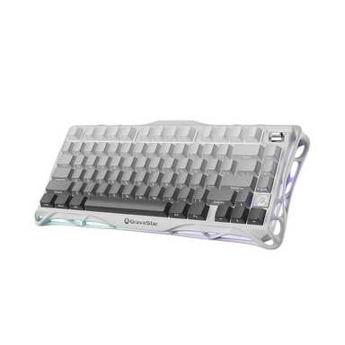 GravaStar Gaming Keyboard Mercury K1 75% Wireless Mechanical Gradient White