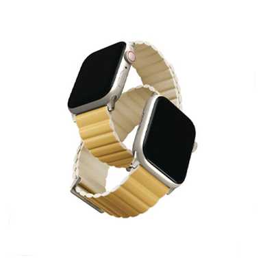 Uniq Revix Premium Edition Reversible Magnetic Apple Watch Strap 41/40/38Mm Canary Yellow/Ivory