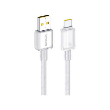 Baseus Crystal Fast Charging Data Cable USB-A to USB-C 100W/7.5W 1m E0427900 Moon White