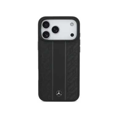 Mercedes-Benz HC Magsafe Leather Laurel Leaves And Stripes Iphone 17 Pro Max MEHMP17X25RLDLKH Black
