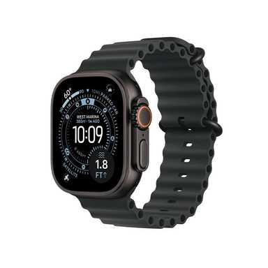 Apple Watch Ultra 3 49mm Black Titanium Case With Black Ocean Band MF0J4