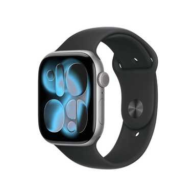 Apple Watch Series 11 GPS 46mm Space Grey Aluminium Case With Black Sport Band MEV44 M/L