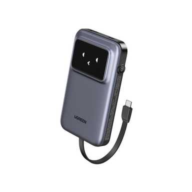 Ugreen Uno 10000mAh USB Type-C Power Bank With Built In Cable 35603B Grey