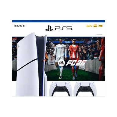 Sony PlayStation PS5 Slim 1TB With 2 Controllers EA Sports FC 26 Bundle White