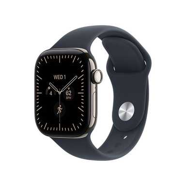 Apple Watch Series 12 GPS 42mm Natural Titanium Case with Navy Blue Sport Band