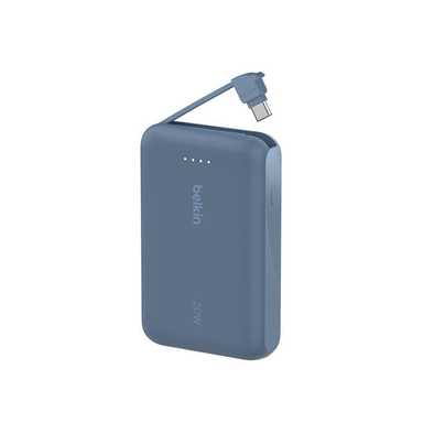 Belkin Power Bank 10000mAh With Integrated Cable BPB021HQBL Blue