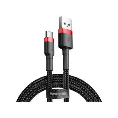 Baseus cafule Cable USB For Type-C 3A 0.5m CATKLF-A91 Red/Black