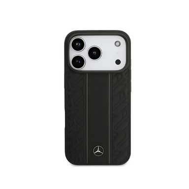 Mercedes-Benz HC Magsafe Leather Laurel Leaves And Stripes Iphone 17 Pro MEHMP17L25RLDLKH Black