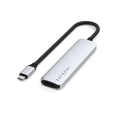 SATECHI 4-in-1 USB-C Slim Multiport Adapter 4K Silver