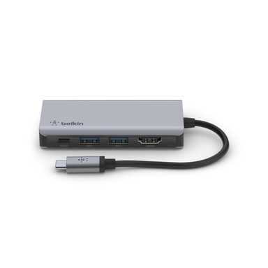 Belkin USB-C 4-in-1 Multiport Adapter AVC006btSGY Grey