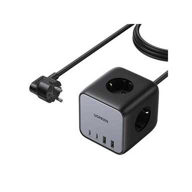 Ugreen Diginest Type-c 65w 3 Socket Charger 1.8m 60113 Black