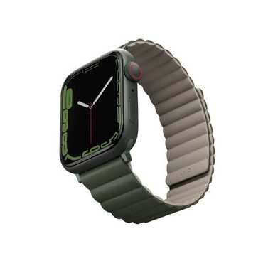 Uniq Revix Reversible Magnetic Apple Watch Strap 49/45/44/42Mm Green/Taupe