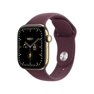 Apple Watch Series 12 GPS 42mm Radiant Gold Titanium Case with Burgundy Sport Band