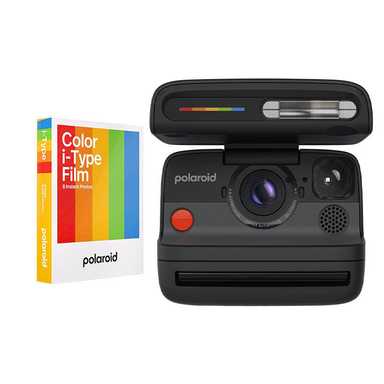 Polaroid Flip White Bundle Color Film 8 Photos Black
